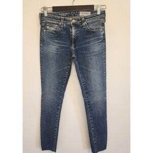 AG Adriano Goldschmied Legging Ankle Jeans Super‎ Skinny Womens 28X28 Blue NEW